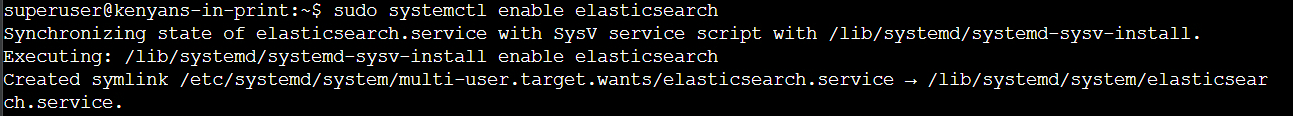 Elasticsearch enabled